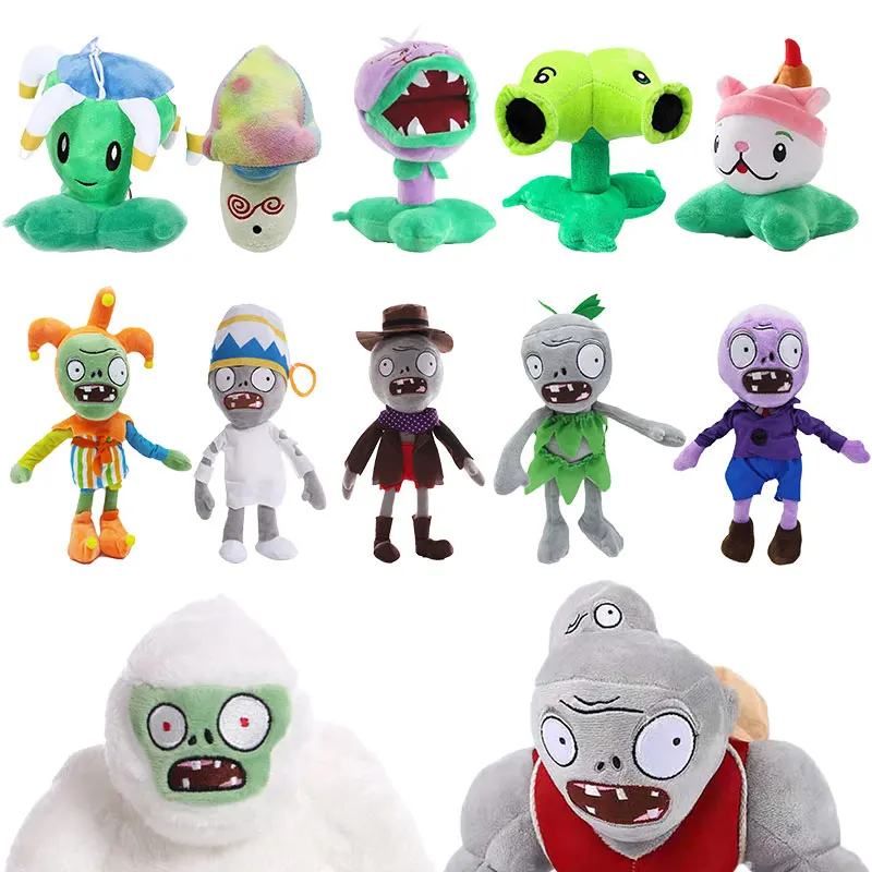 1pcs New Plants vs Zombies 2 Plush Peashooter Zombie Yeti Genuine Game Scene Plush Plants Against Zombies Xmas Birthday Toy Gift