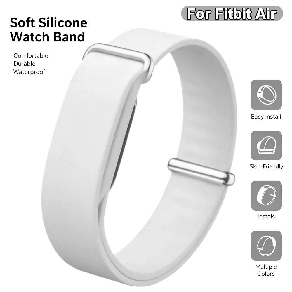 Silikon-Uhrenarmband für Google Fitbit Air, verstellbares Sport-Uhrenarmband, Fitness-Armband, Ersatzarmband, Uhrenarmbänder