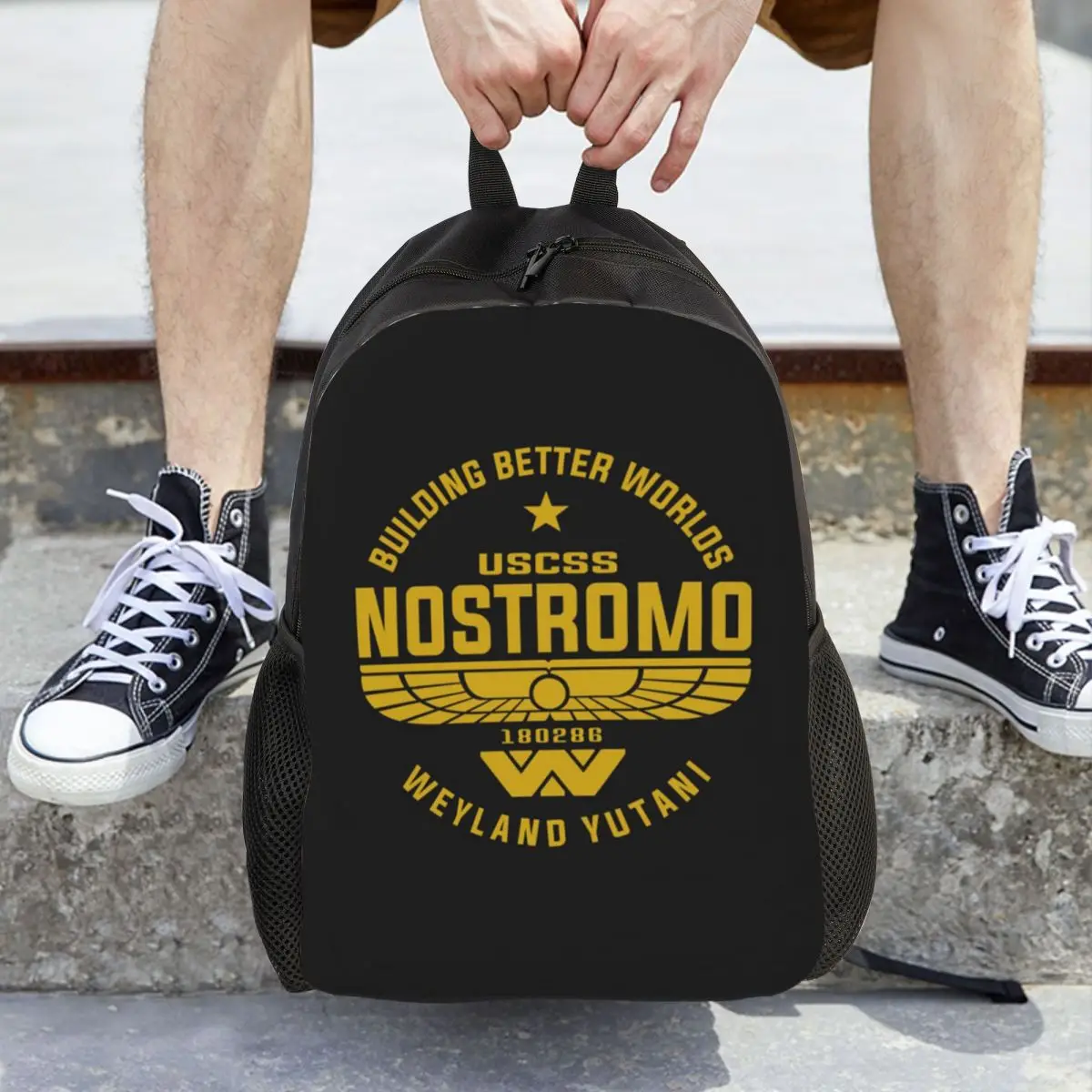 Nostromo Alien Backpack Daypack Large Capacity Boys Girls BookBag School Bag Shoulder Bags for Men Women