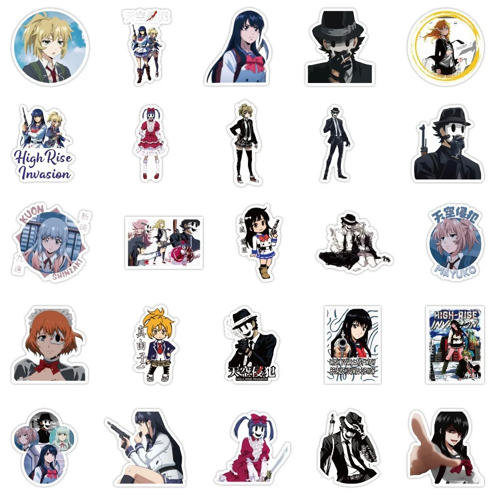 50 個漫画漫画スカイギター車スーツケースラップトップウォーターカップステッカー