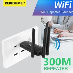 2.4G 300Mbps USB Wireless WiFi Repeater 4 Antenna WiFi Signal Amplifier Booster Long Range Extender For Home Network Extension