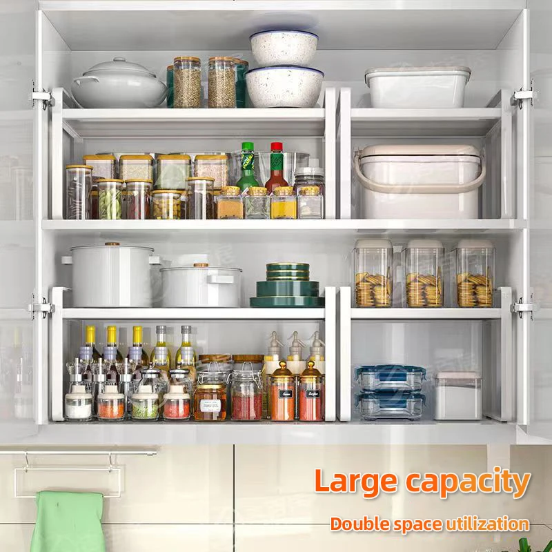 Kitchen Countertop Shelves Expandable Cabinet Storage Shelves Bulkhead Shelf Spice Storage Shelf