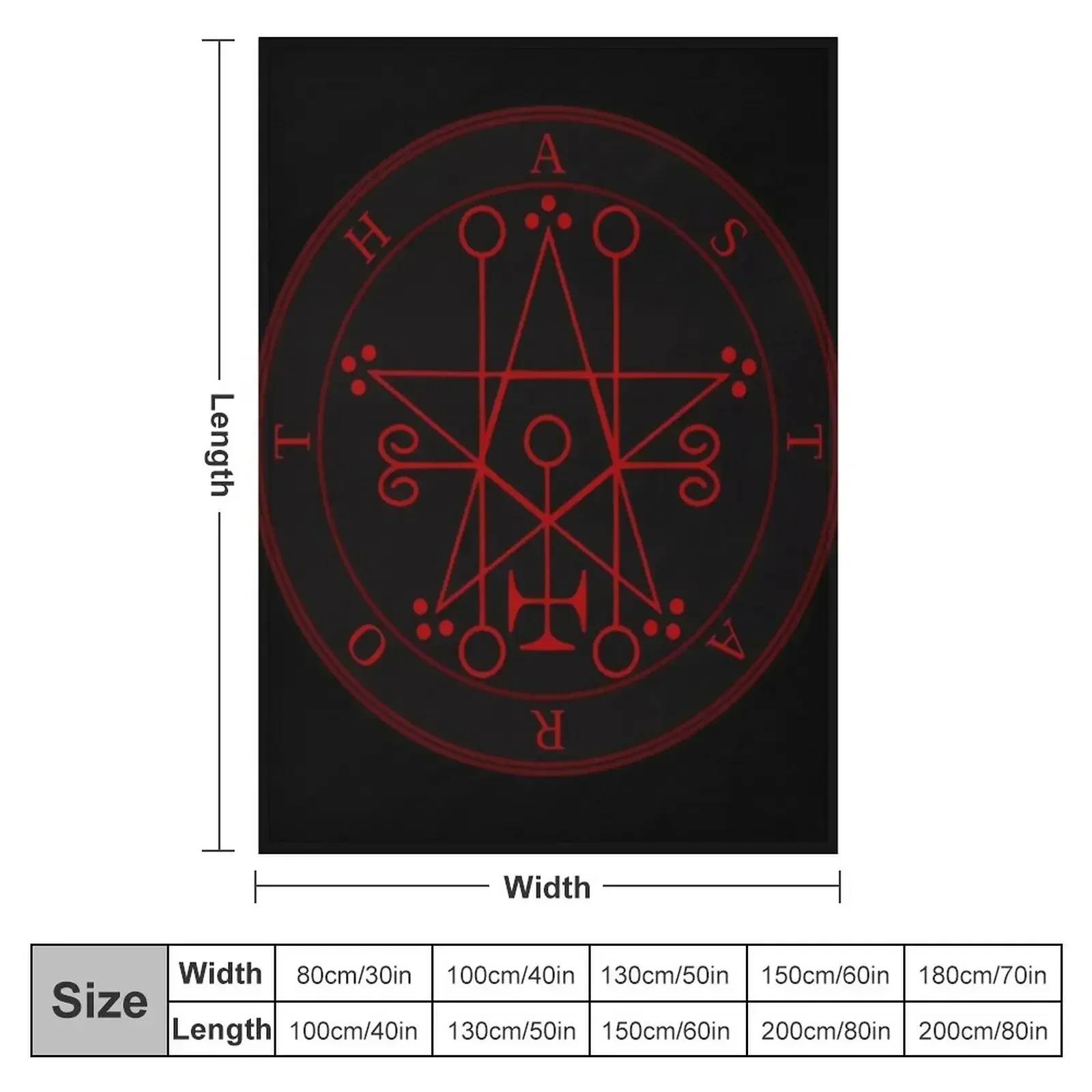 Sigil of Astaroth Throw Blanket Soft Plaid Decorative Beds Thermal Luxury Thicken Blankets