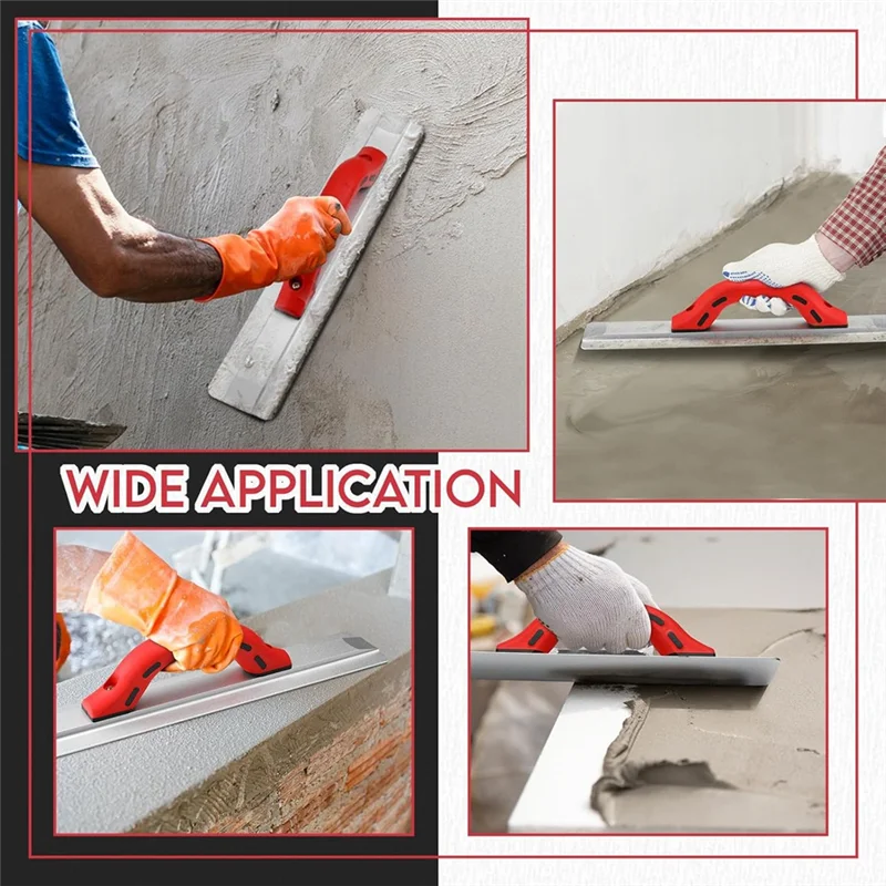 

-A20Z 16 Inch Beveled End Magnesium Hand Float With Soft Red Handle Concrete Finishing Tools Magnesium Concrete Floats