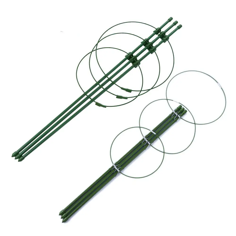 Plastic Flower Stand Rings Green Garden Supplies Decorative Trellis Bracket Climbing Vine Rack Potted Support Frame Tomato Cage
