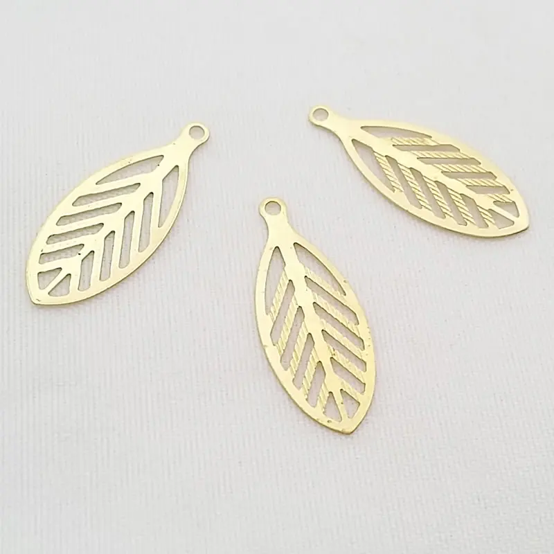 Not Plated Color Brass Small Tree Leaf Leaves Charms Necklace Earrings Diy Jewelry Accessories Making Rosediy official-website