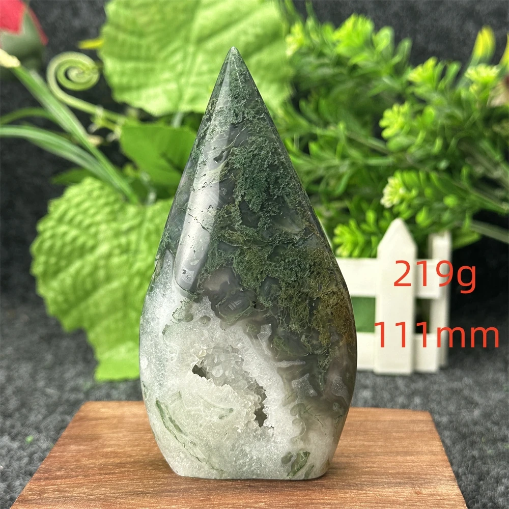 Natural Aquatic Agate Carved Leaves Free Torch Healing Feng Shui Altar Reiki Healing Crafts Holiday Gifts Home Decor