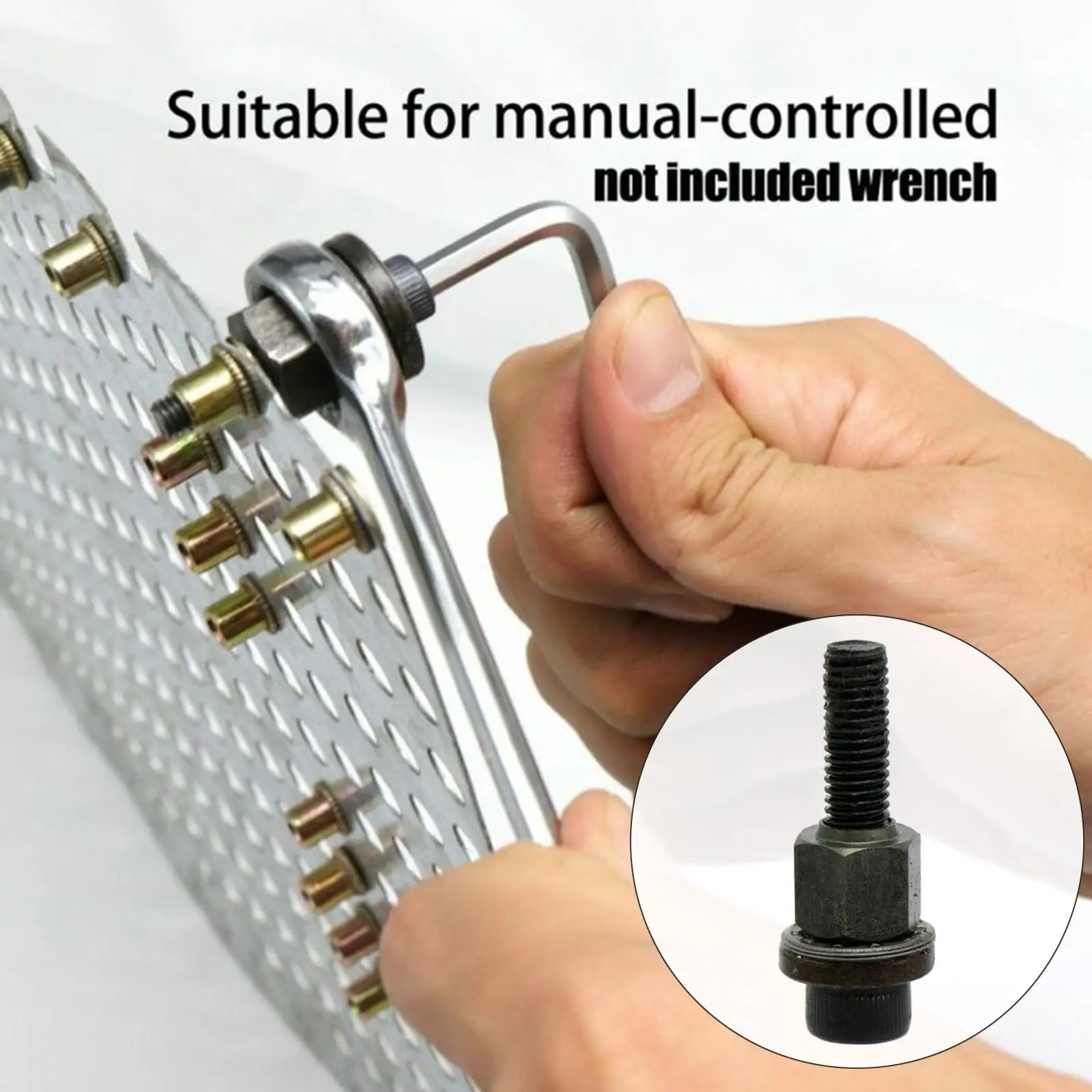 

Electric Rivet Rivet Nut Head M10 Nut Mandrels Accessories Rivet Drill Attachment