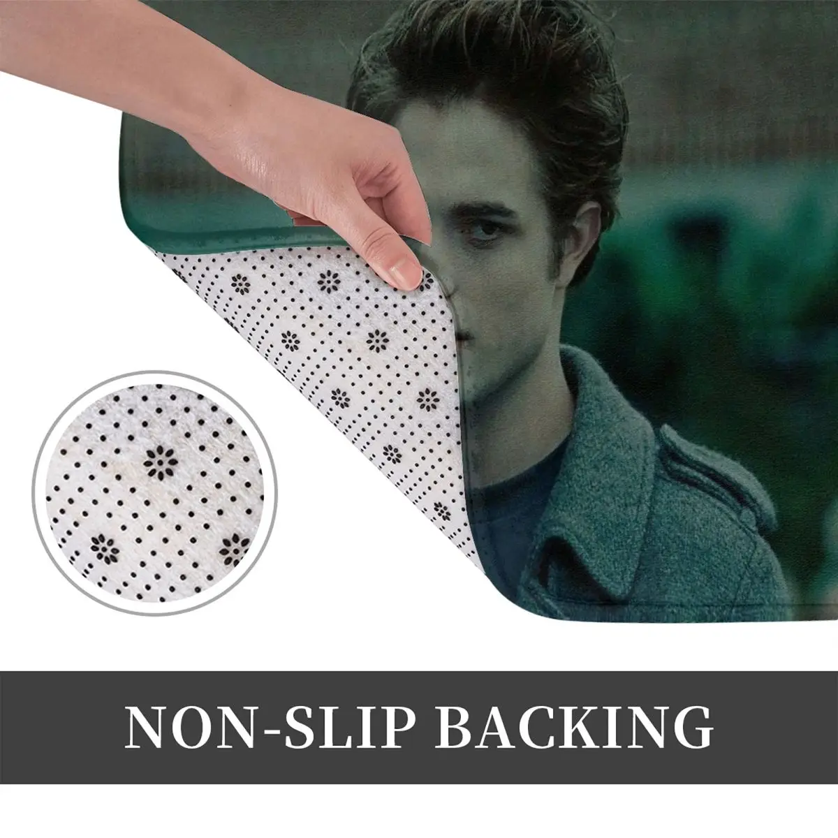 The Twilight Saga Edward Cullen Non-slip Doormat Floor Mat Sand Scraping Carpet Rug for Kitchen Entrance Balcony Footpad Mats