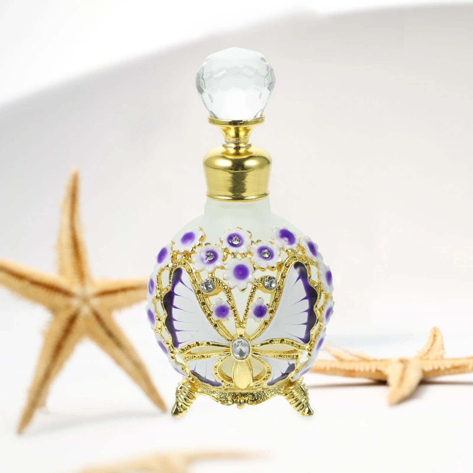 Garrafa de óleo essencial dubai vazia garrafas de perfume itens decorativos de vidro vintage recarregável fantasia