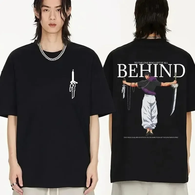 

Anime Jujitsu Print T-shirt Men's Summer 100% Cotton Casual Harajuku Street Style T-shirt Y2k Round Neck Short Sleeve Top