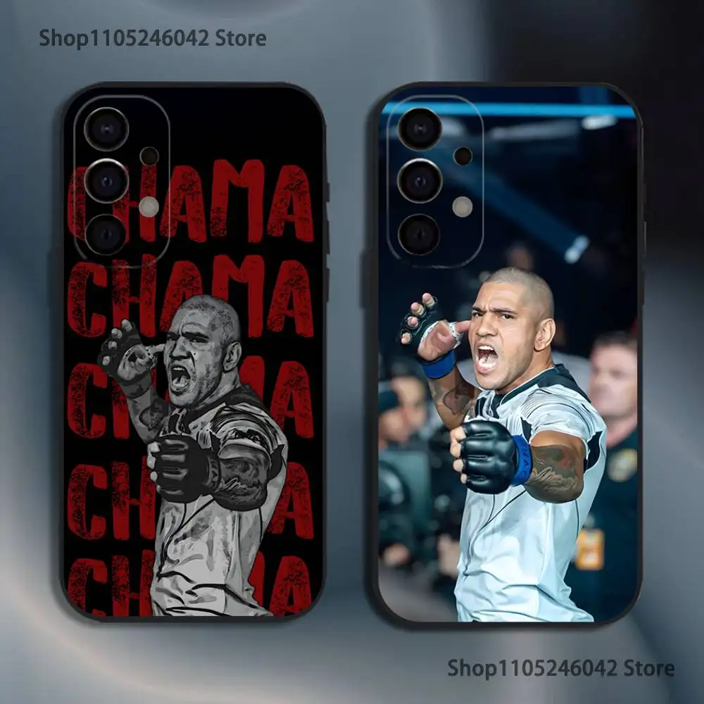 Fighting Pereira Alex Capa Preta Capa de Telefone Para Samsung S25, S24, S21, S22, S23, S30, Ultra, S20, Plus, Fe, Lite, 5G