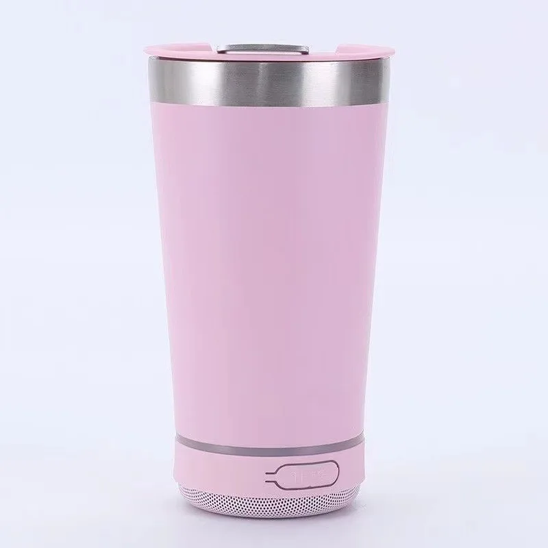 Portable music cup stainless steel reusable simple water bottle speaker wireless Bluetooth speaker