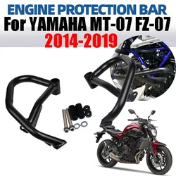 Engine Highway Guard Crash Bar Stunt Cage Bumper Frame Protector For YAMAHA MT07 MT-07 FZ07 FZ-07 2014 - 2019 2018 Accessories