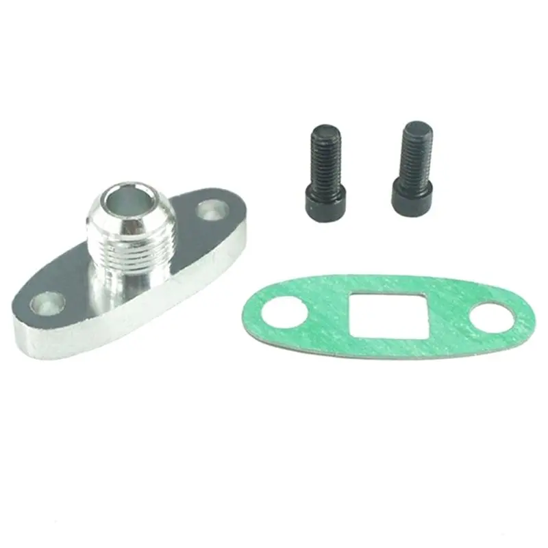 Kit adattatore guarnizione flangia Set uscita scarico olio turbo 10AN raccordo per T3 T4 T04 GT40 GT50 GT55