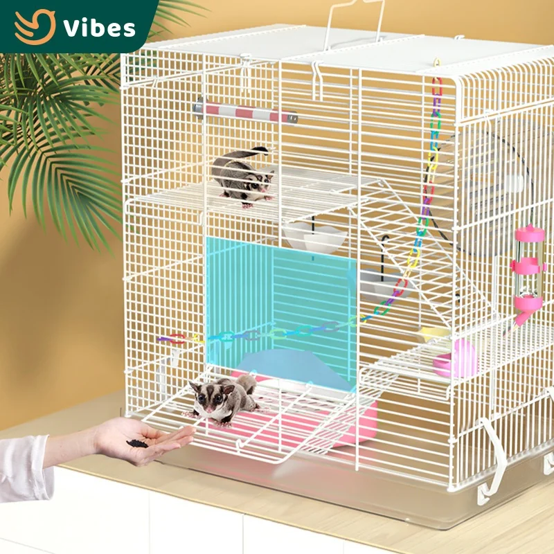 Simple Extra Large Hamster Cage 3 Floors 50cm Height 47cm Length Guinea Pig Hamster Cage