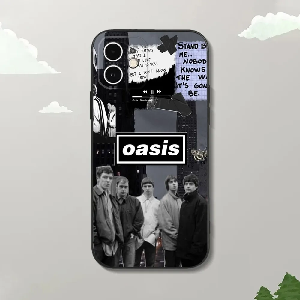 Band O-Oasis Phone Case For iPhone16,15,14,13,12 Mini 11 Pro XR,X,XS,MAX 7,8 Plus Silicone Cover Soft Black