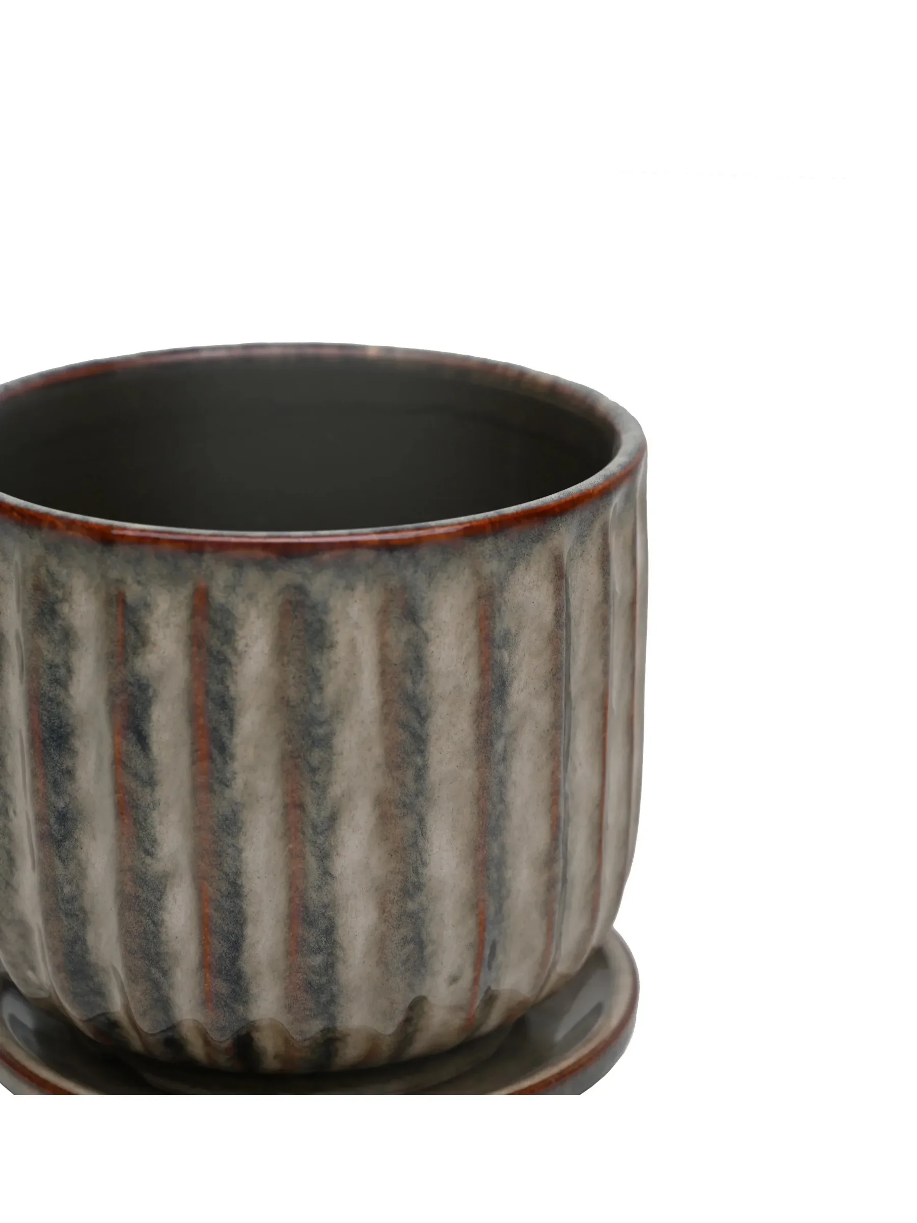 Better Homes & Gardens Jardinera Paul de Cerámica de 8 Pulgadas con Platillo Adjunto