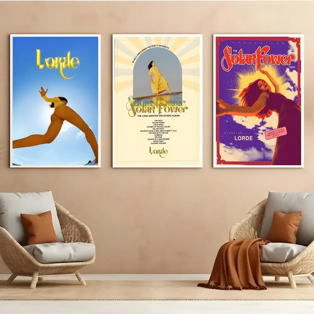 L-Lorde-Solar Power Poster HD Anime Hot Theme Singer/OST/Movie-Waterproof Self-Stick Home Decor