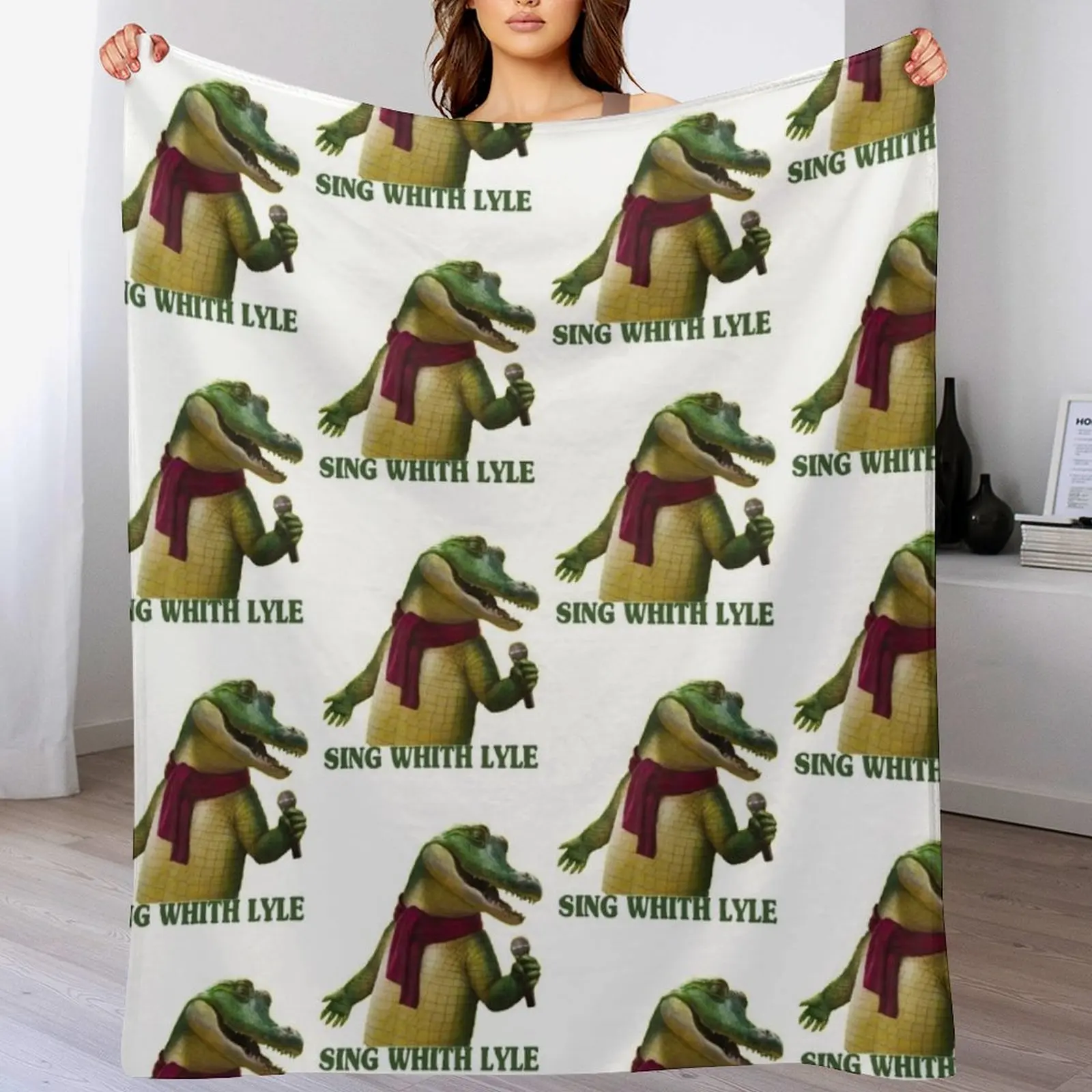 

Crocodile-Lyle Style funny shirt Throw Blanket Long Lasting Soft Plush Blanket for Daily Use