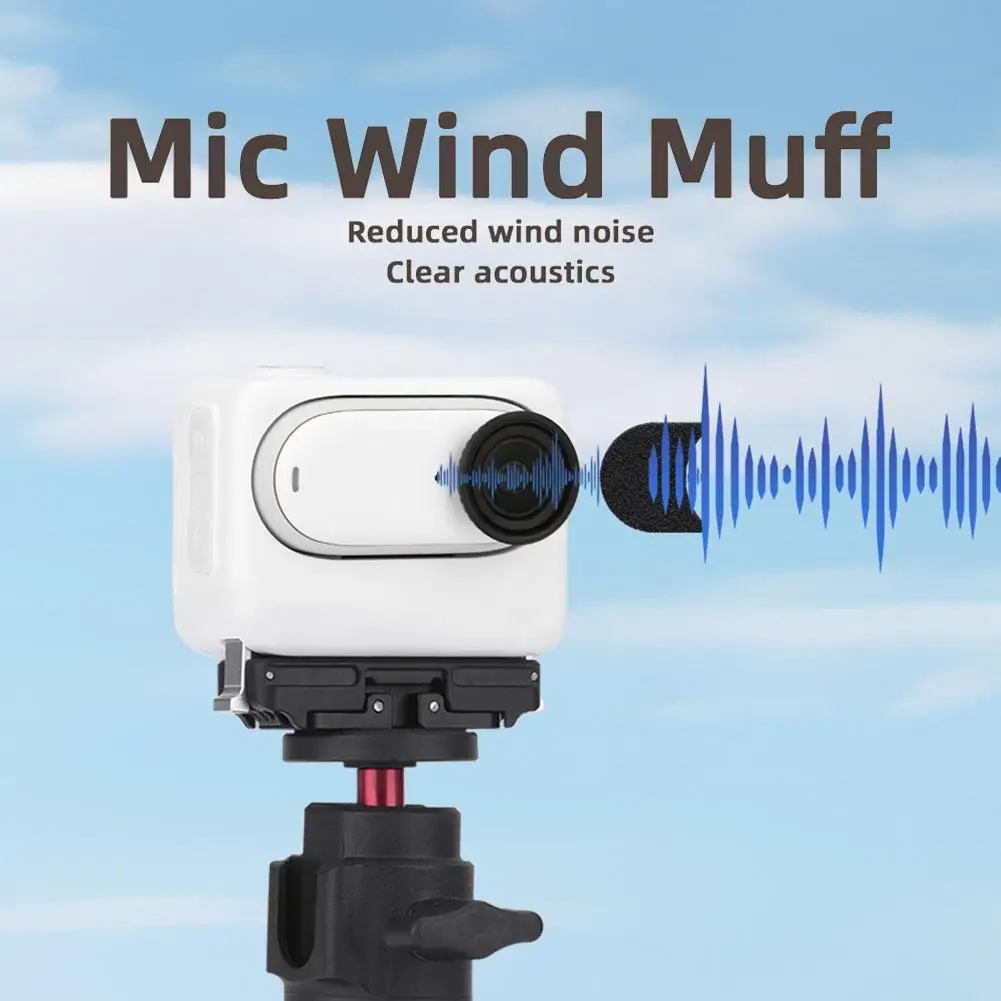 For Insta360 GO 3S Wind Cover Mic Wind Muff Action Camera Noise Reduction Sponge Wind Cover Accessories