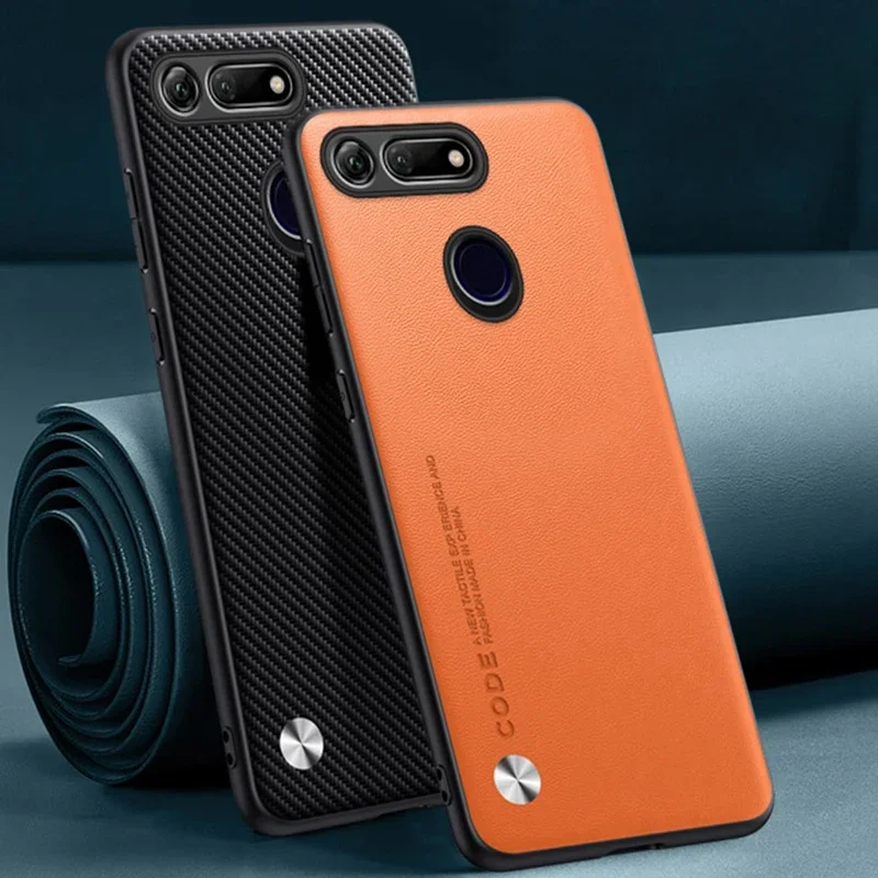 Luxury PU Leather Case For Honor View 20 Back Cover Matte Silicone Protection Phone Case For Honor 20 Pro 20S Honor20 S Coque