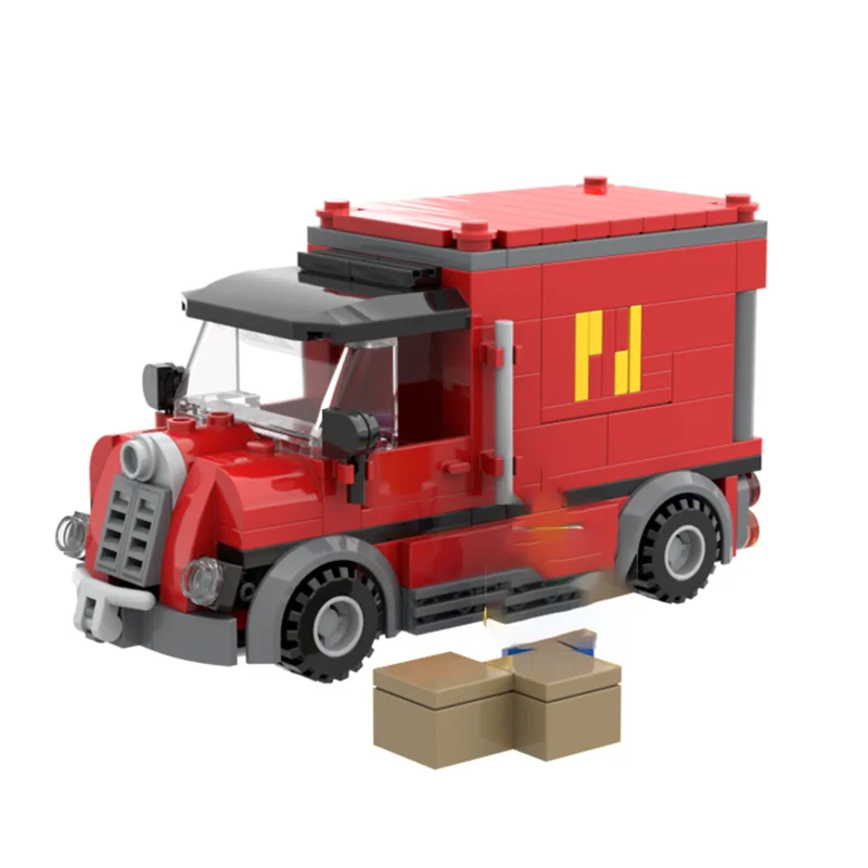 Voitures de ville modèle Moc briques de Construction modulaires post-bureau Van modèle technologie blocs noël bricolage jouet Construction cadeaux