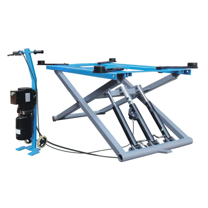 High Quality Garage Car Hoist Portable Manual Scissor Lifting Platform Mid Rise Lift Mini 3000kg Scissor Car Lift