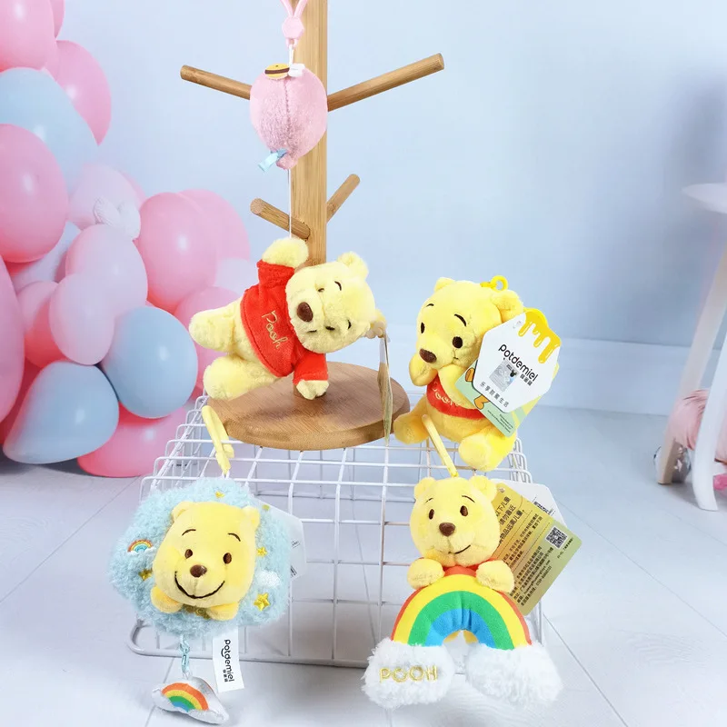 Mignon Disney Winnie l'ourson peluche poupée Anime dessin animé en peluche jouet porte-clés jouets pour enfants sac à dos pendentif cadeau d'anniversaire