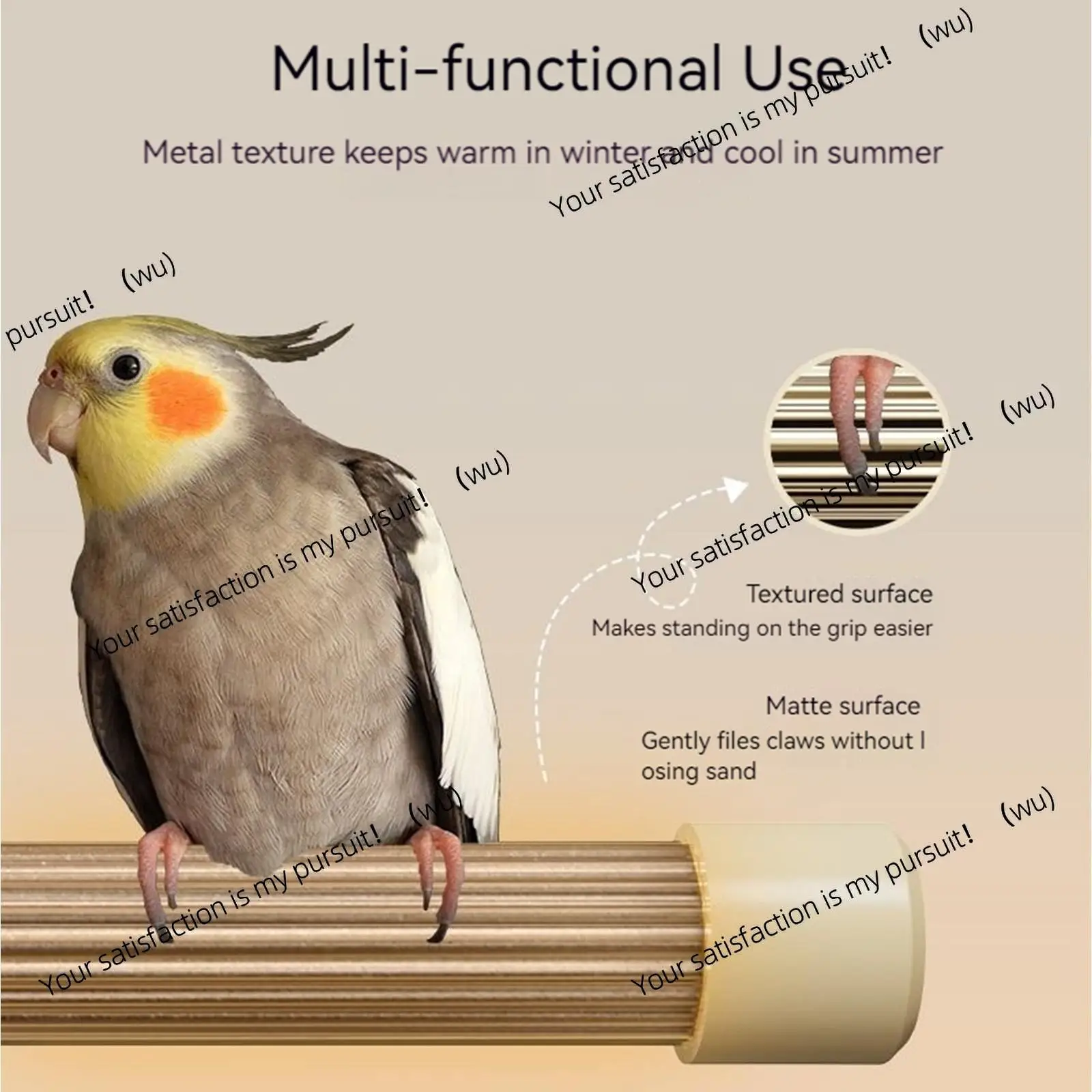 Winter Warm Heated Bird Perch Stand USB Anti Bite Bird Cage Heater for Parrot Cockatiels Budgies Thermo Heating Plate Hammock