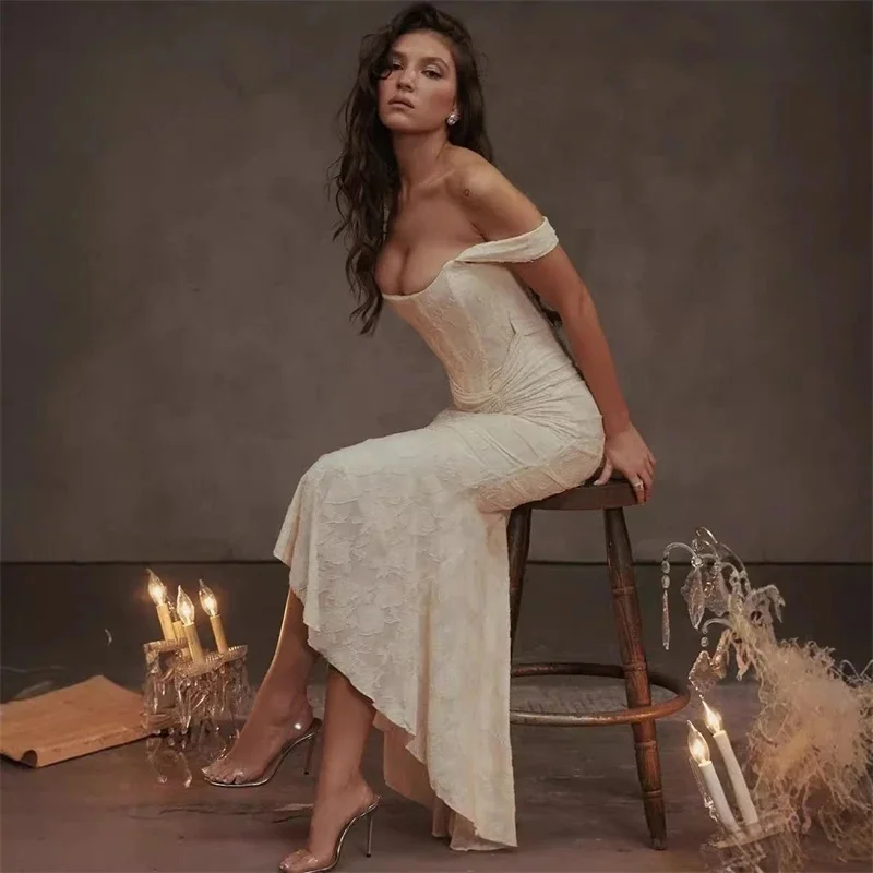 

2026 Summer Hot-Selling New Fashion Off-Shoulder Tube Top Bodycon Long Dress Women