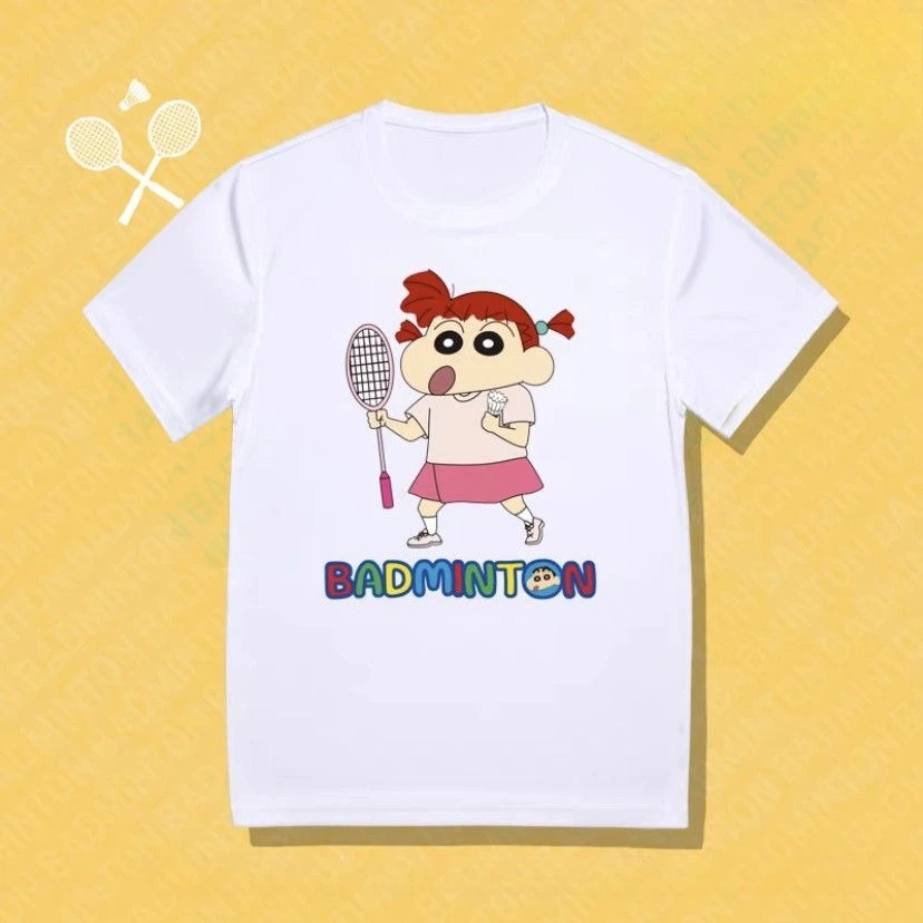 Новые рубашки Crayon Shin-chan для бадминтона, спортивные рубашки для пар, культурные рубашки для мужчин и женщин, дышащие повседневные тренировочные топы