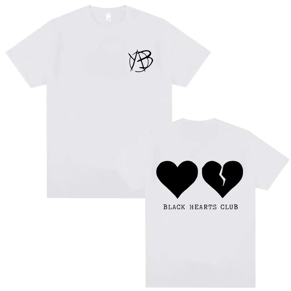 Singer Yungblud Black Hearts Club T-shirt Men Women Rock Vintage Oversized Short Sleeve Tshirt Male Cotton T Shirts