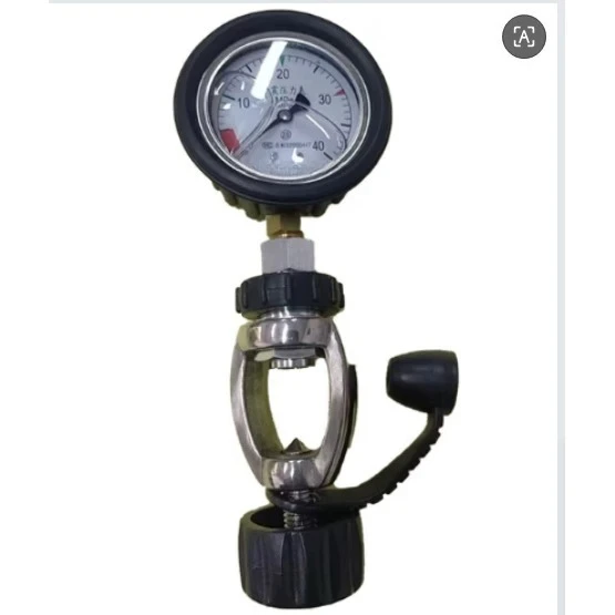 Single Pressure Gauge Aluminum Alloy Diving Cylinder Residual Pressure Meter Oxygen Tank Inflation Pressure Instrument