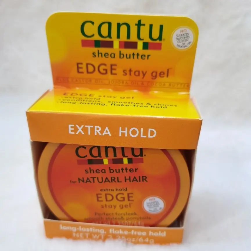 64g cantu Edge Gel Shampoo & Conditioner Coconut Curling Cream Moisturizing Curl Activator Cream with Shea Butter Natural Hair