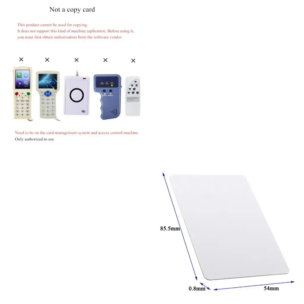 White PVC Card High Frequency IC Cards RFID Cards for Key Tag Access Control