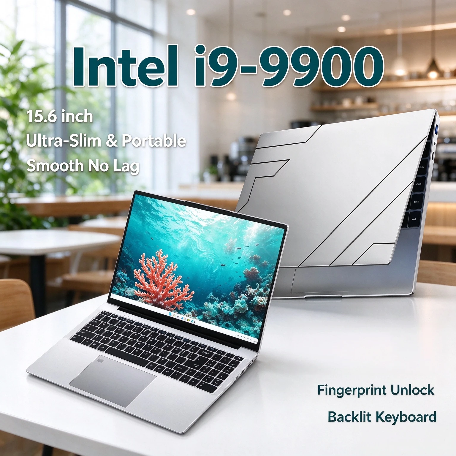 Mobile Workstation Intel i9-9900 15.6 inch 8C16T 5.0GHz 16GB RAM 2TB SSD UHD 630 High Performance Pro Gaming Notebook