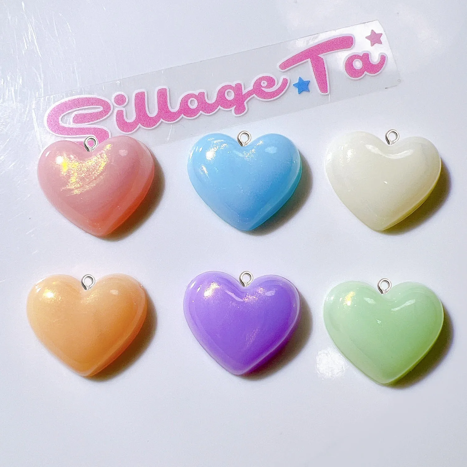 10Pcs Glossy Small Pendants Jewelry Making Parts Girl DIY Earrings Bracelets Necklace Keychain Accessories Art Craft Supplies