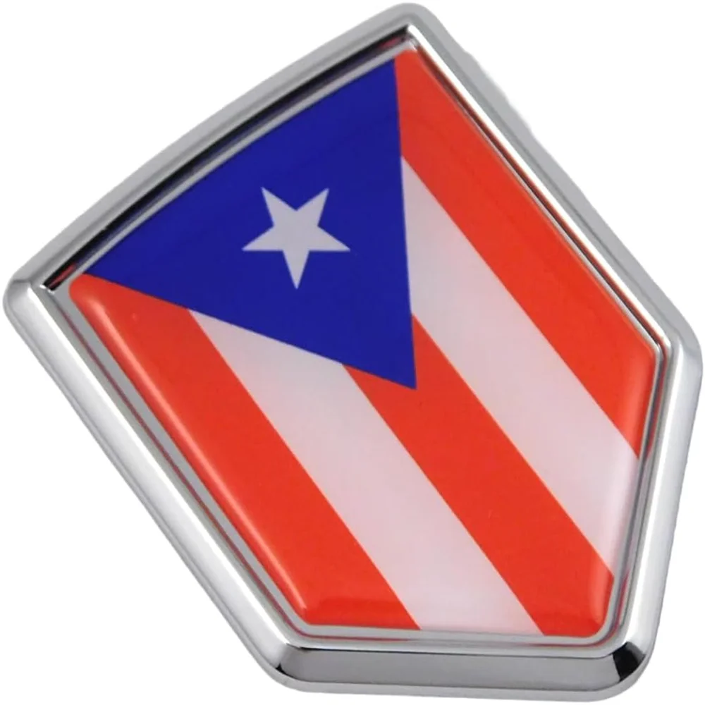 

Car Chrome Decals CBSHD171 Puerto Rico Decal Flag Car motorcycle Chrome Emblem Shield Shape Sticker Bumper Badge Puerto Rican 3D