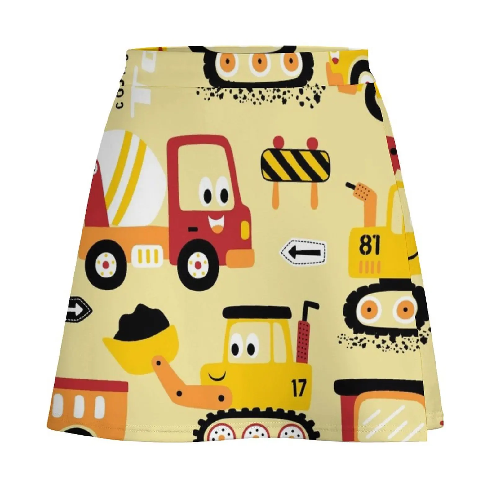 Happy Construction Equipment Mini Skirt night club outfit korean style Mini Skirt