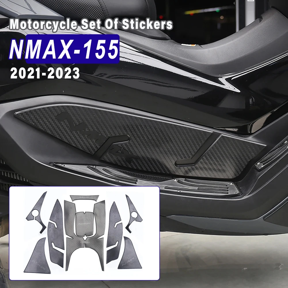 

NMAX155 2021-2023 Accessories for Yamaha N-MAX155 N MAX155 Motorcycle Set of Stickers Decal Knee Grip Carbon Fiber Anti-scratch