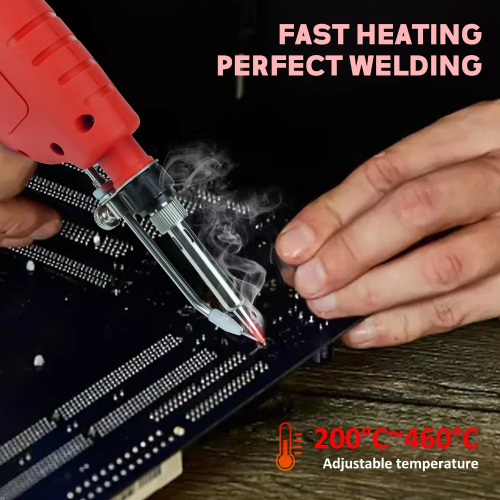 75W Cordless Soldering Iron Kit for Milwaukee 18V Li-ion Battery LED Digital Display Soldering Iron Torch DIY Home Repair Tools