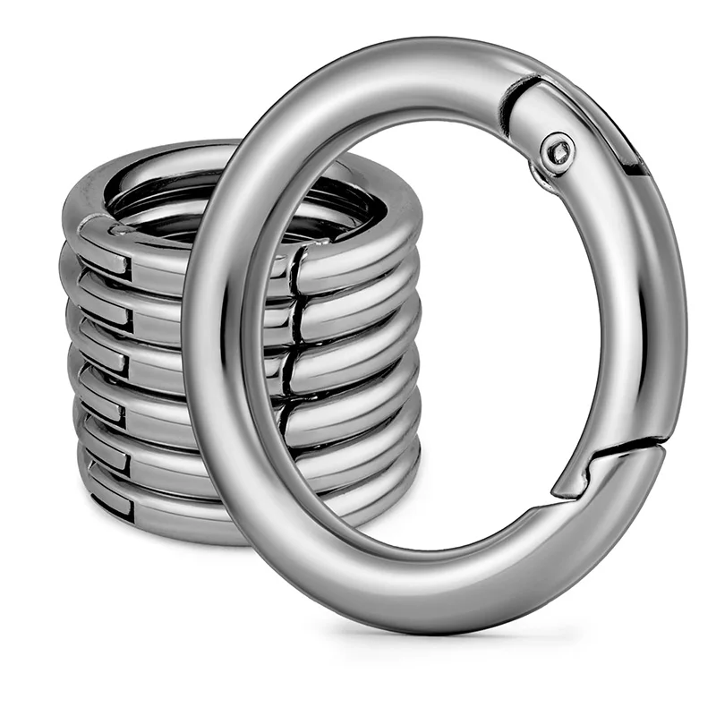 

5Pcs 10-38mm Metal Spring O Ring Buckles Backpack Carabiner Rings Snap Hooks Keychain Clips Connect Clasp DIY Bags Accessories