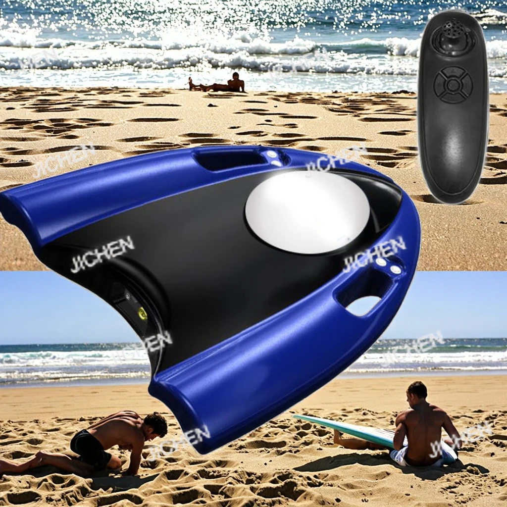 Tabla de Surf Motorizada para Niños, Tabla de Bodyboard con Batería Recargable, Tabla de Natación para Aguas Oceánicas, Tabla de Ayuda para Natación, Tabla de Surf con Aletas y Logotipo