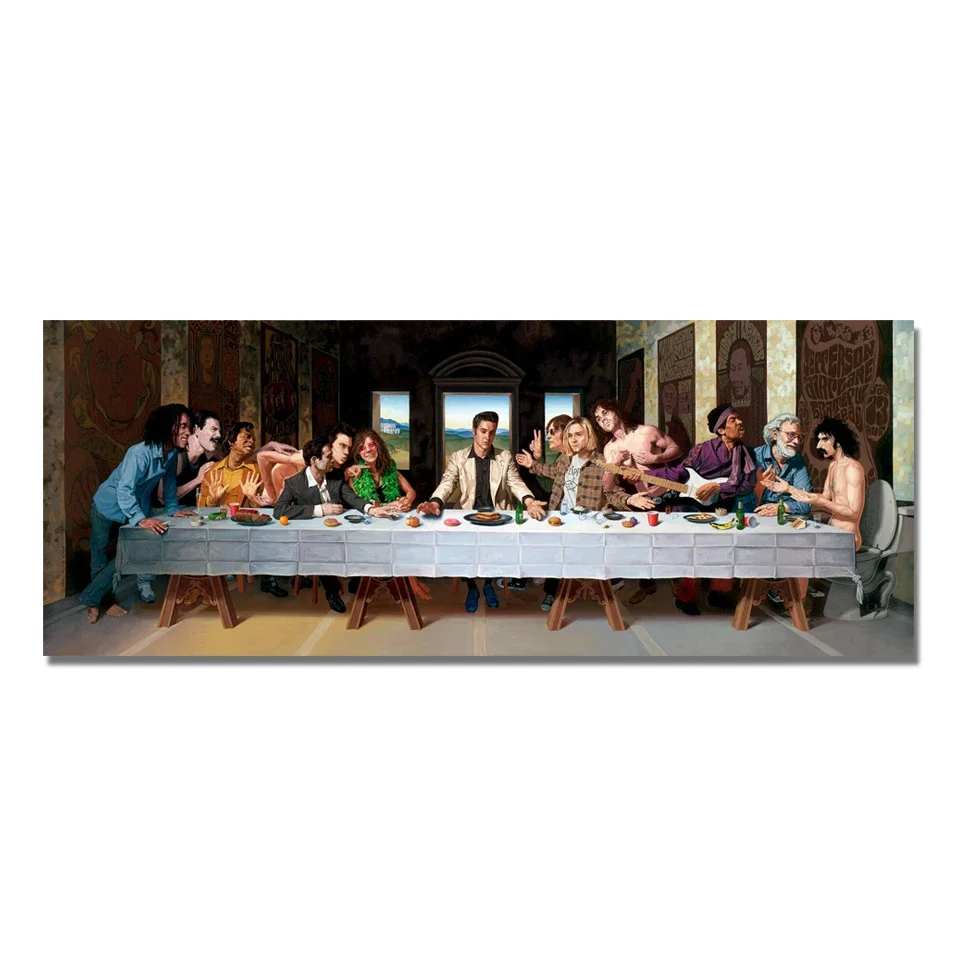 Hip Hop Music Rapper Star Legend The Last Supper Art Painting Canvas Poster And Prints Wall Pictures For Living Room Home Decor