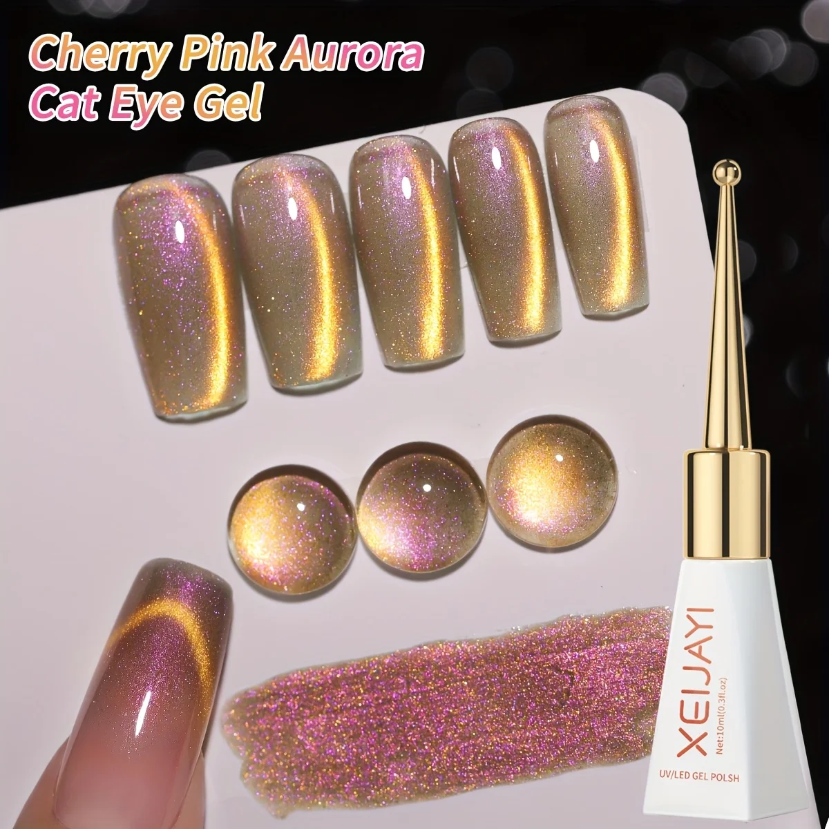 1pcs 10ml Popular Cat Eye Magnetic Gel Nail Polish Optional Nail Polish Women Summer Gift