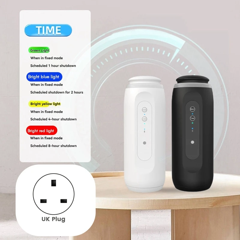 Difusor de aroma com tomada de parede BAAG-300M3 com sensor de luz noturna inteligente Bluetooth App Difusor de fragrância Plugue UK