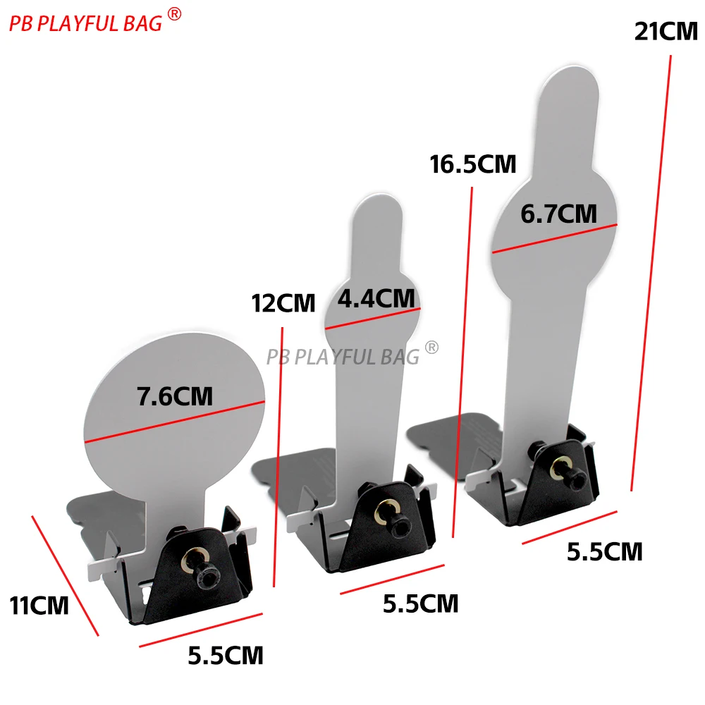 Carbon Steel Popper Target - Shooting Practice for Airsoft & Soft Dart Blasters Manual Reset Training Target S/M/L Sizes QJ123