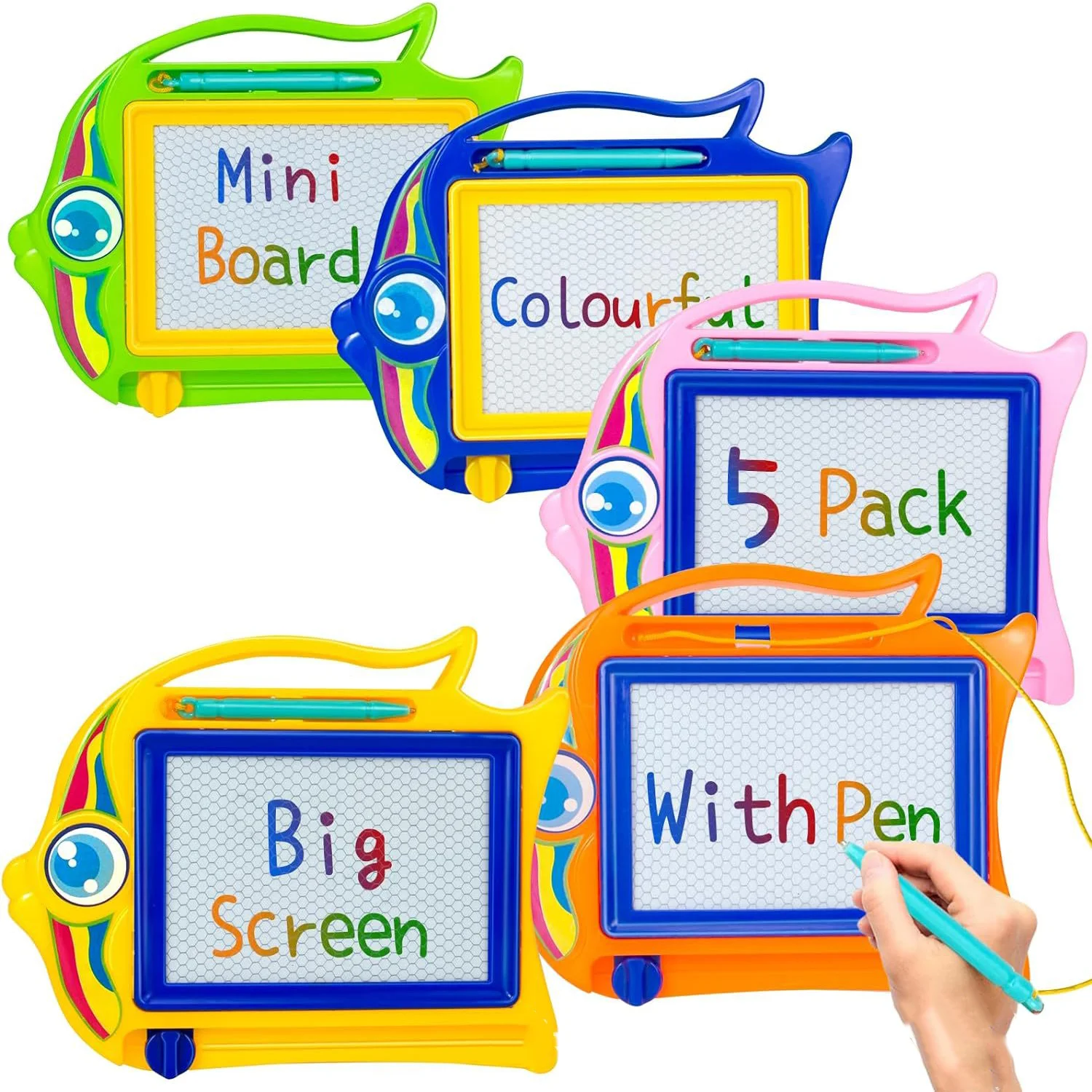 Tablero de escritura de educación temprana para niños de dibujos animados, rompecabezas, tablero de dibujo blanco y negro, tablero de dibujo magnético de plástico, juguete