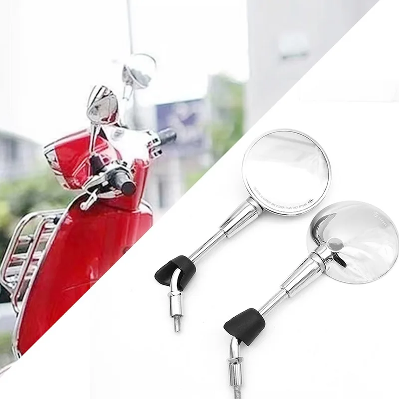 لفيسبا سبرينت Primavera150 GTS300 دراجة نارية المرايا مرآة الرؤية الخلفية دراجة نارية عاكس القطب القصير تعديل مرآة #4